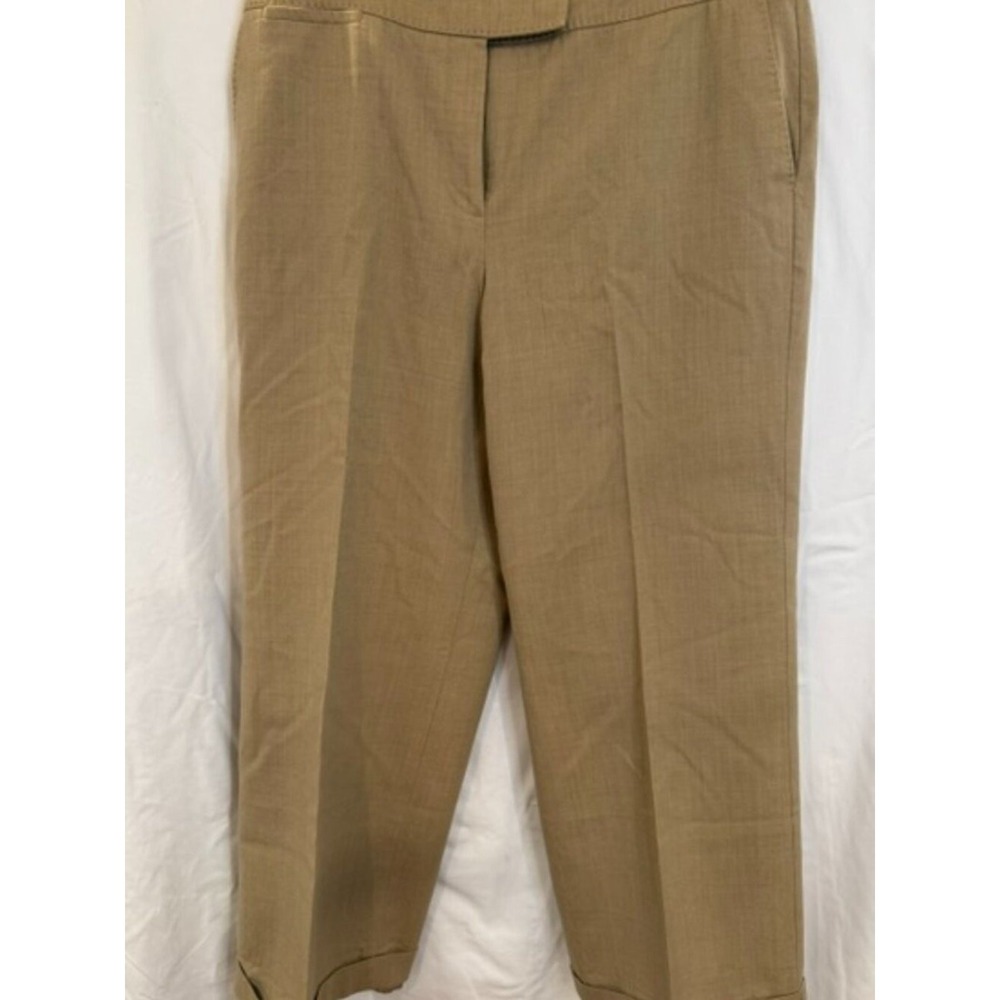 Women's Talbots Wool Cuffed Trousers Flat Front 12 Petite